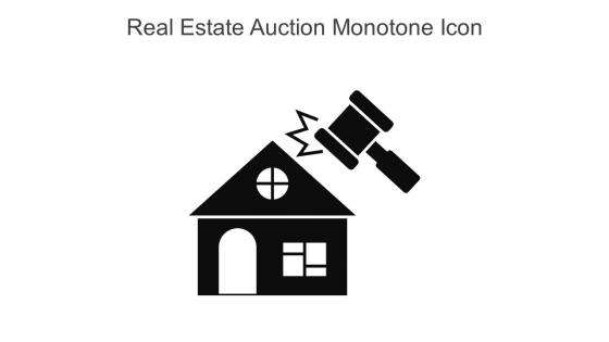 Real Estate Auction Monotone Icon In Powerpoint Pptx Png And Editable Eps Format