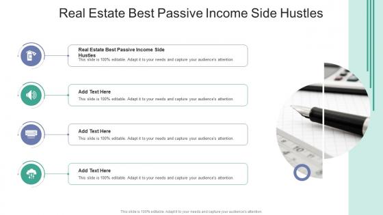 Real Estate Best Passive Income Side Hustles In Powerpoint And Google Slides Cpb