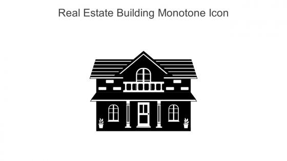 Real Estate Building Monotone Icon In Powerpoint Pptx Png And Editable Eps Format