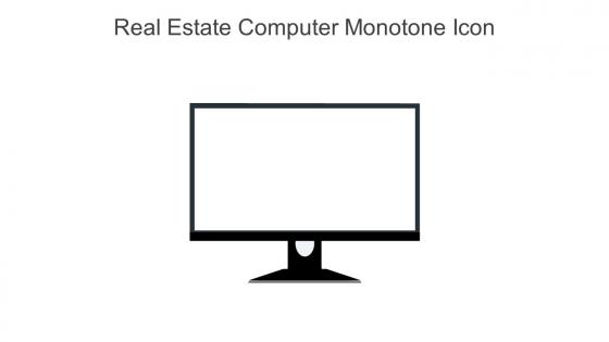 Real Estate Computer Monotone Icon In Powerpoint Pptx Png And Editable Eps Format