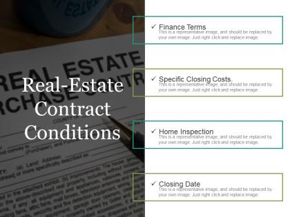 Real estate contract conditions ppt slides download