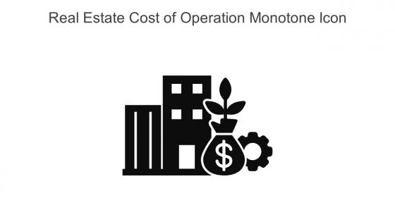 Real Estate Cost Of Operation Monotone Icon In Powerpoint Pptx Png And Editable Eps Format