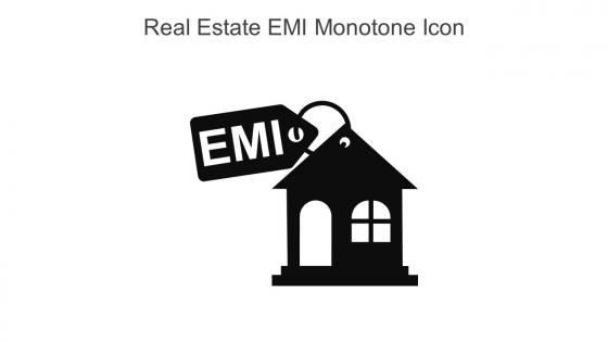 Real Estate EMI Monotone Icon In Powerpoint Pptx Png And Editable Eps Format
