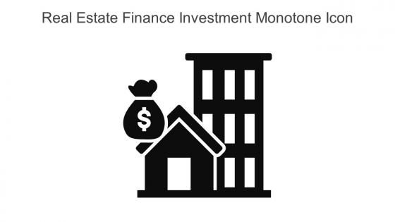 Real Estate Finance Investment Monotone Icon In Powerpoint Pptx Png And Editable Eps Format