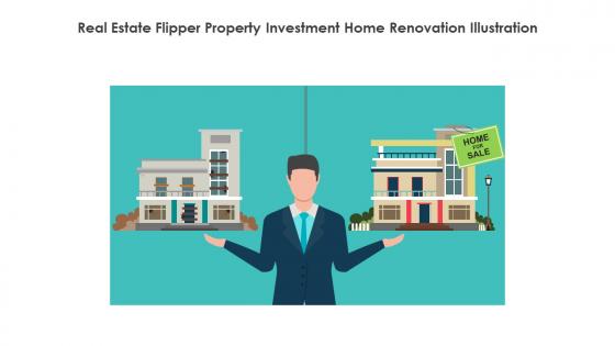 Real Estate Flipper Property Investment Home Renovation Illustration