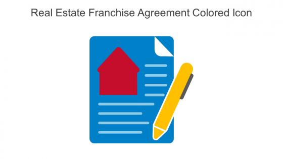 Real Estate Franchise Agreement Colored Icon In Powerpoint Pptx Png And Editable Eps Format