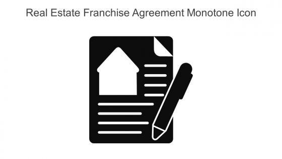Real Estate Franchise Agreement Monotone Icon In Powerpoint Pptx Png And Editable Eps Format