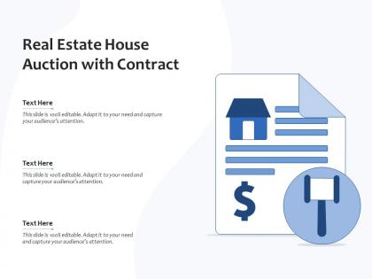 Real estate house auction with contract