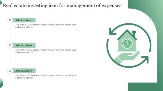 Real Estate Investing Icon For Management Of Expenses