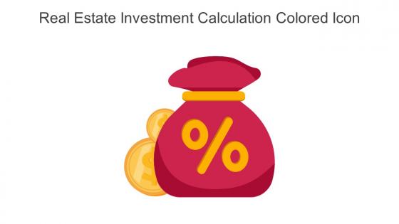 Real Estate Investment Calculation Colored Icon In Powerpoint Pptx Png And Editable Eps Format