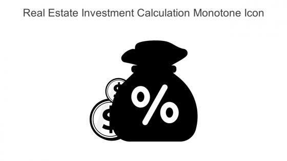 Real Estate Investment Calculation Monotone Icon In Powerpoint Pptx Png And Editable Eps Format