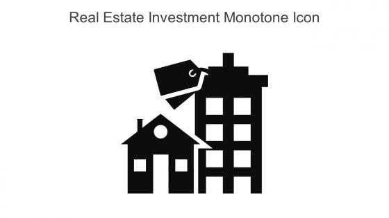 Real Estate Investment Monotone Icon In Powerpoint Pptx Png And Editable Eps Format