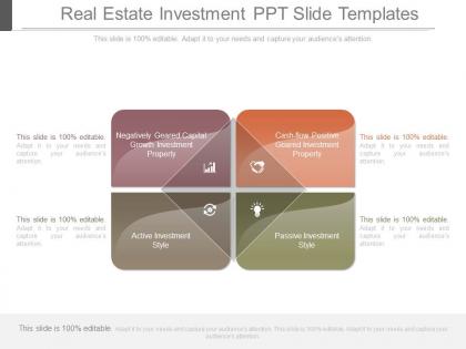 Real estate investment ppt slide templates