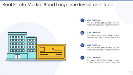 Real estate market bond long time investment icon