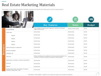 Real estate marketing materials marketing plan for real estate project