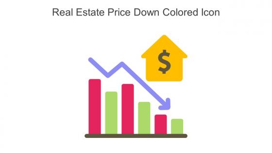 Real Estate Price Down Colored Icon In Powerpoint Pptx Png And Editable Eps Format