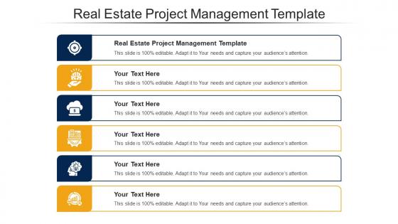 Real Estate Project Management Template Ppt Powerpoint Presentation Ideas Show Cpb