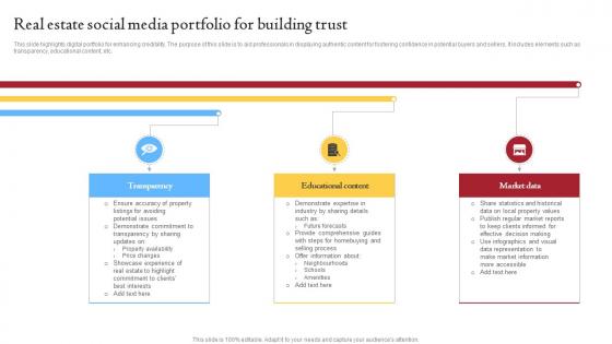 Real Estate Social Media Portfolio For Building Trust
