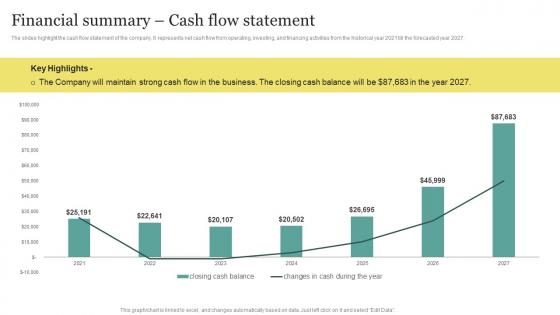Real Estate Start Up Business Plan Financial Summary Cash Flow Statement BP SS