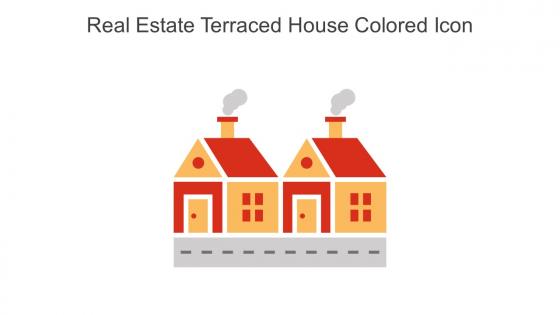 Real Estate Terraced House Colored Icon In Powerpoint Pptx Png And Editable Eps Format