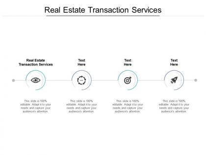 Real estate transaction services ppt powerpoint presentation ideas background image cpb