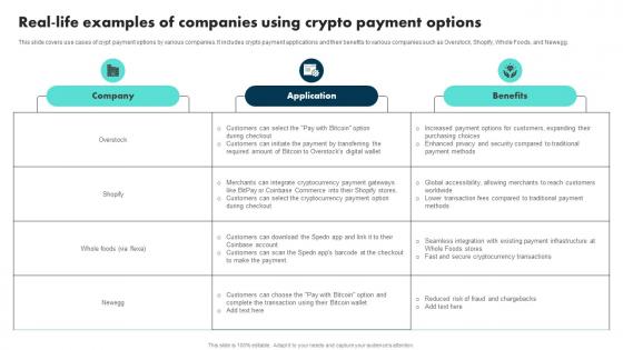 Real Life Examples Of Companies Using Crypto Payment Options Exploring The Role BCT SS