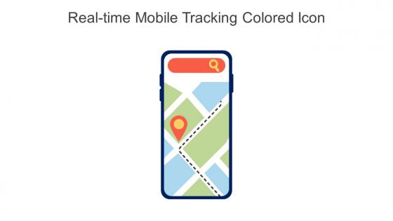 Real Time Mobile Tracking Colored Icon In Powerpoint Pptx Png And Editable Eps Format