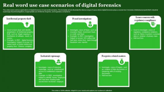 Real Word Use Case Scenarios Of Digital Forensics
