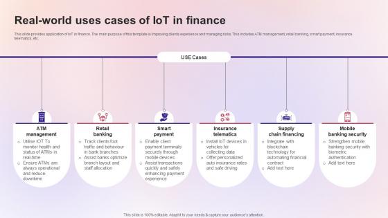 Real World Uses Cases Of IoT In Finance