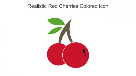Realistic Red Cherries Colored Icon In Powerpoint Pptx Png And Editable Eps Format