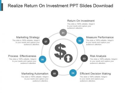 Realize return on investment ppt slides download