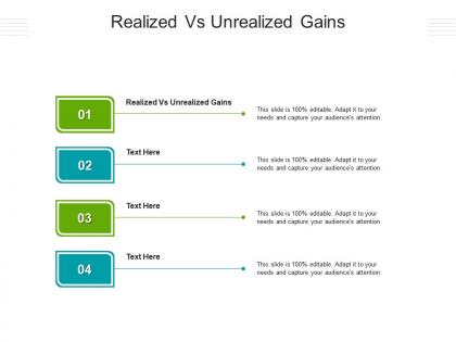 Realized vs unrealized gains ppt powerpoint presentation pictures icon cpb