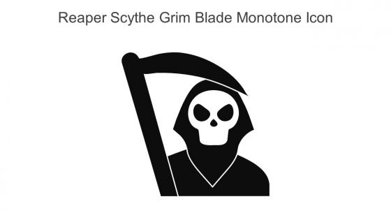Reaper Scythe Grim Blade Monotone Icon In Powerpoint Pptx Png And Editable Eps Format