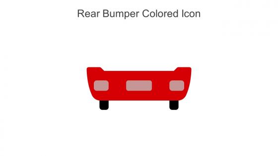 Rear Bumper Colored Icon In Powerpoint Pptx Png And Editable Eps Format
