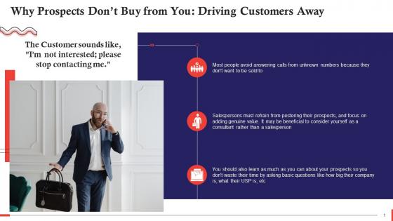 Reason Prospects Do not Buy Driving Them Away Training Ppt