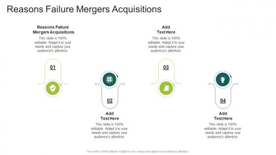 Reasons Failure Mergers Acquisitions In Powerpoint And Google Slides Cpb