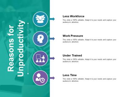 Reasons for unproductivity ppt slides clipart