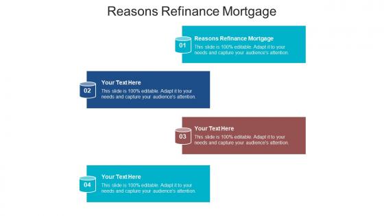 Reasons refinance mortgage ppt powerpoint presentation layouts show cpb