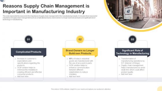 Reasons Supply Chain Management Is Important In Manufacturing Industry