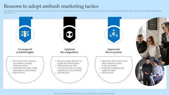 Reasons To Adopt Ambush Marketing Tactics Effective Predatory Marketing Tactics MKT SS V