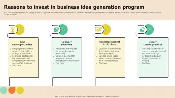 Reasons To Invest In Business Idea Generation Program