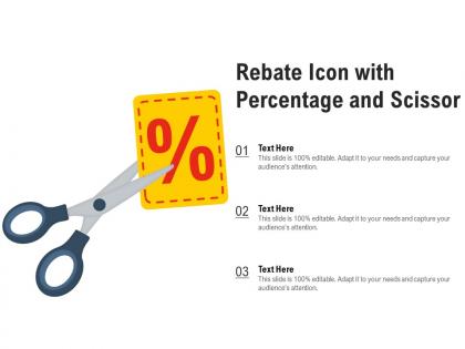 Rebate icon with percentage and scissor