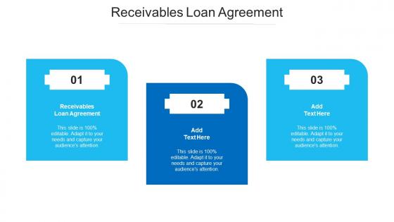 Receivables Loan Agreement Ppt Powerpoint Presentation Model Shapes Cpb