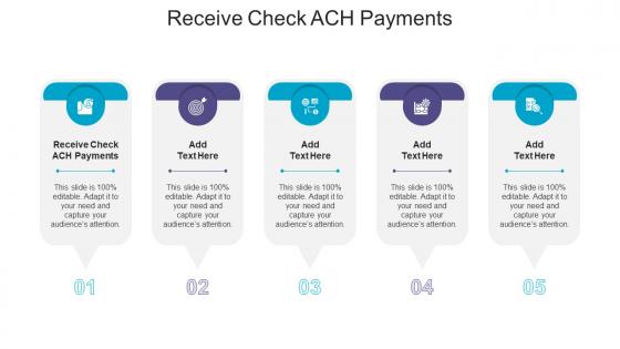 Receive Check ACH Payments Ppt Powerpoint Presentation Ideas Templates Cpb
