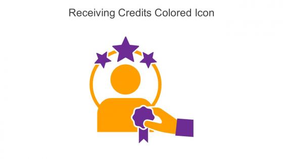Receiving Credits Colored Icon In Powerpoint Pptx Png And Editable Eps Format