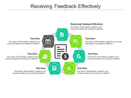 Receiving feedback effectively ppt powerpoint presentation ideas cpb