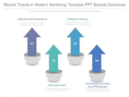 Recent trends in modern marketing template ppt sample download