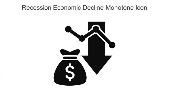 Recession Economic Decline Monotone Icon In Powerpoint Pptx Png And Editable Eps Format