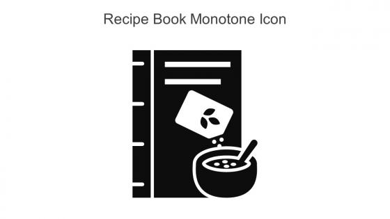 Recipe Book Monotone Icon In Powerpoint Pptx Png And Editable Eps Format