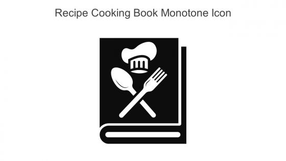 Recipe Cooking Book Monotone Icon In Powerpoint Pptx Png And Editable Eps Format